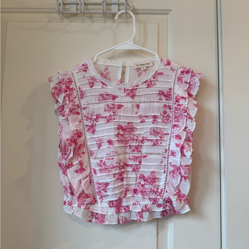 Floral Pink Ruffled Set - Picture 3 of 4